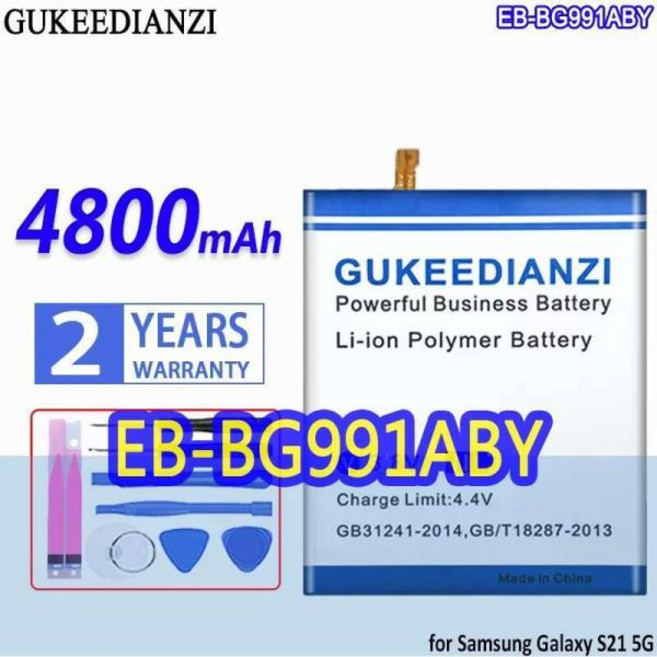 삼성 갤럭시 S21 5G SM-G991B DS G991U EB-BG991ABY 경량용 오래 지속되는 4800Mah 휴대 전화 배터리, 1개