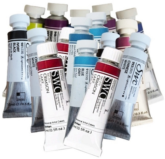 SWC 신한수채화입시용물감 15ml A시리즈 낱색, 946번 퍼플그레이