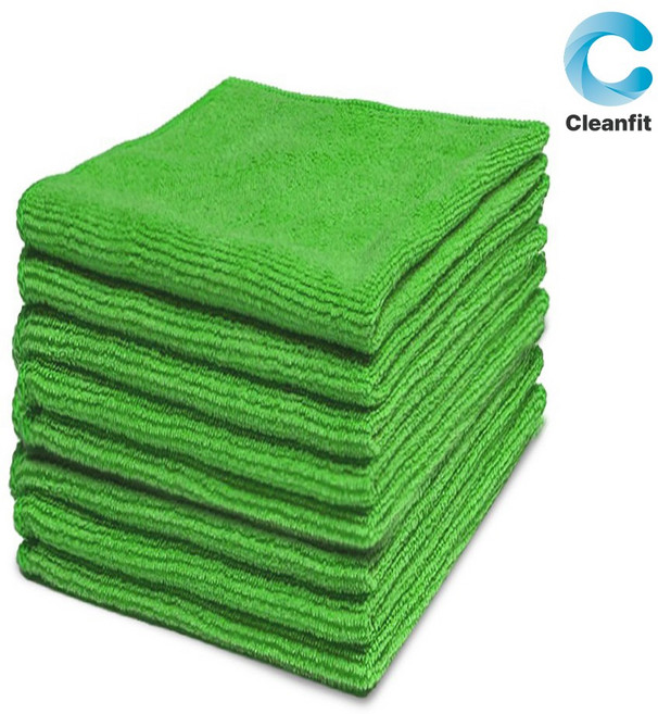 크린핏 경편 극세사 손걸레 40x40, 경편(초록), 10개