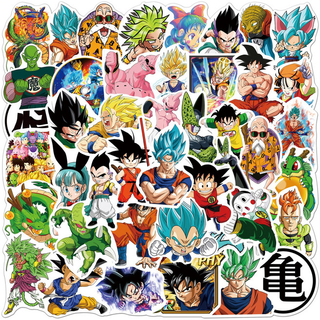 드래곤볼 스티커 굿즈 50pcs, 1개