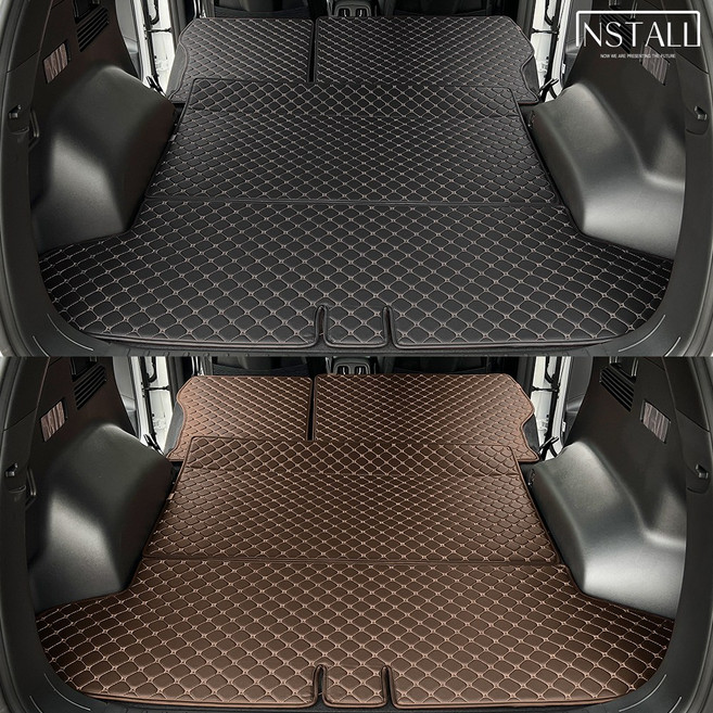 2024 더뉴 투싼 NX4 페이스리프트 프리미엄 퀄팅 트렁크매트, 2열등커버+트렁크바닥(일체형), 브라운+브라운(실), 더뉴 투싼 NX4 하이브리드 (보스X), 브라운+브라운(실)