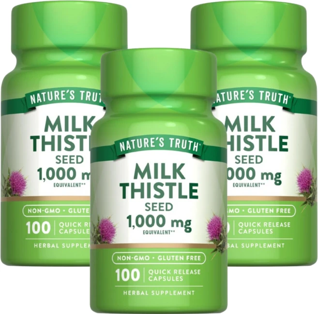 네이처스 트루스 밀크시슬 씨추출물 1 000mg 빠른 방출 캡슐 100정 3 SET, 3개 - 쿠팡