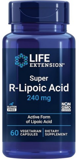 라이프 익스텐션 슈퍼 알리포산 240mg 캡슐 Life Extension Super R-Lipoic Acid, 60정, 3개