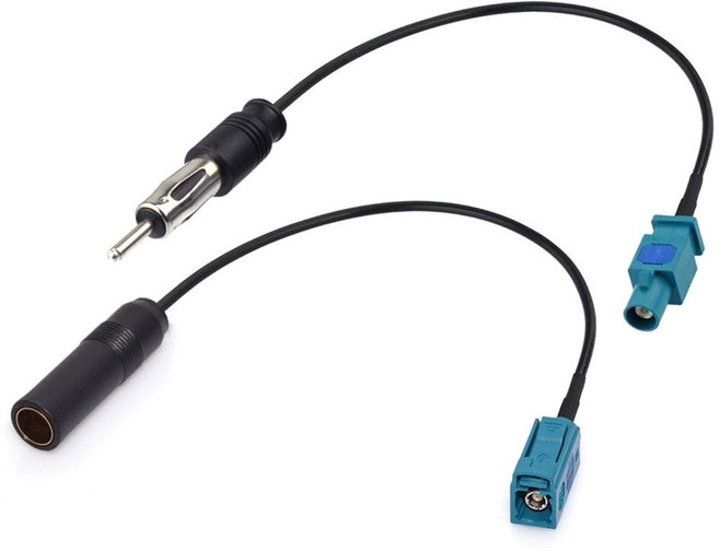 카오디오 안테나 자동차 영상 수신기 쇼트 빙푸 유니버설 차량용 스테레오 FM AM 라디오 어댑터 케이블 Fakra Z 남성용 플러그 커넥터 15cm 6인치 카 오디오 HD 헤드, Antenna Adapter Kit, 1개