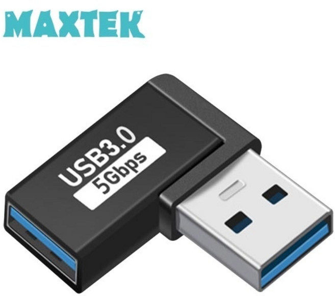 (MAXTEK) USB3.0 꺾임 연장젠더(M/F) 일체형 (MT285), 1개