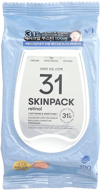 VT 코스메틱스 31 스킨팩 레티놀 함유 100매 VCT-01042 - 쿠팡