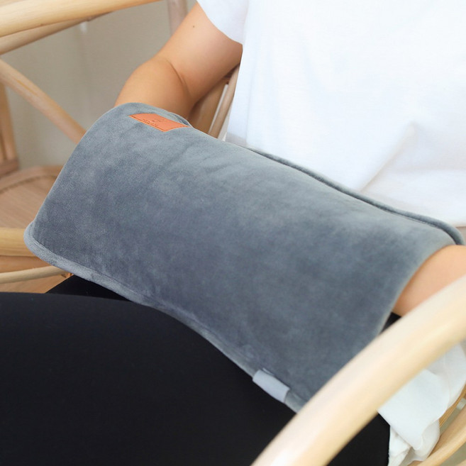 힐링팩토리 충전식 온수 찜질기 다용도 대형 파우치형 전기 찜질팩, 그레이, BCO-04