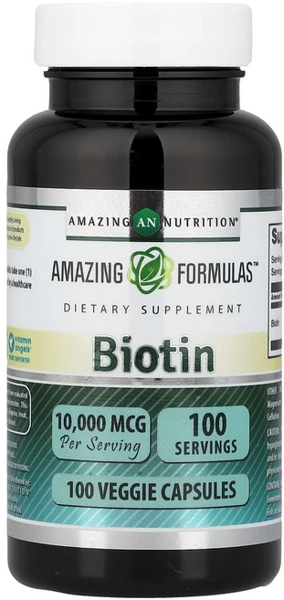 어메이징뉴트리션 비오틴 10000mcg 100 베지캡슐, 1개, 100정 - 쿠팡