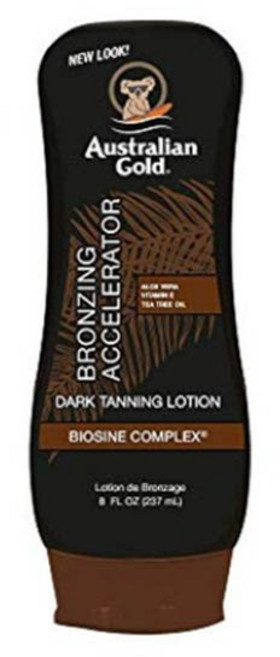 오스트레일리아 골드 다크 태닝 액셀러레이터 로션 브론저 237ml, Tanning Lotion w/ Bronzer, 1개