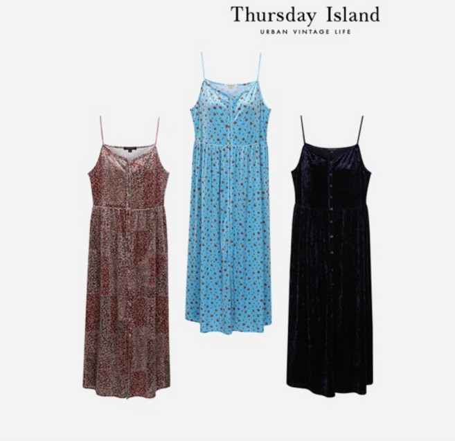 써스데이아일랜드 정상가-279000원Thursday Island 벨벳 레이스 나시원피스T236MOP161W 189170