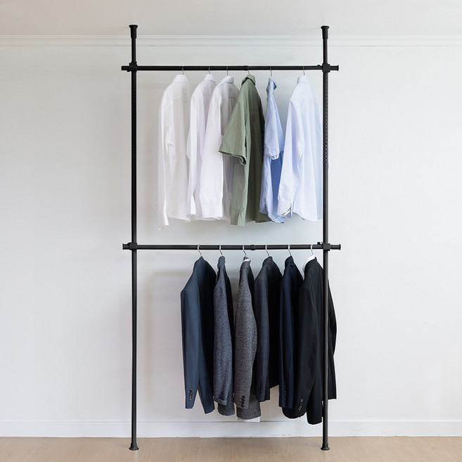 블렌드 튼튼한 헹거 고정식 시스템 행거, 블랙