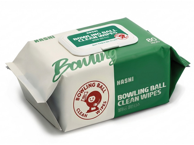 하시 볼링공 클린 티슈 빅사이즈 캡형 70g 두툼한 대형 클리너 80매, 1개, 화이트