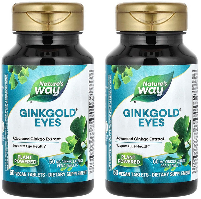네이처스웨이 2개X Ginkgold 아이즈 베지 정제 60정, 2개