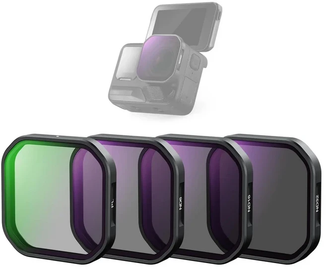 NEEWER ND 편광판 필터 세트 Insta360 Ace Pro 2 PL/ND8/ND16/ND32 중립 밀도 및 편광판 편광과 호환 가능, 01 China Mainland, 01 PL ND8 ND16 ND32