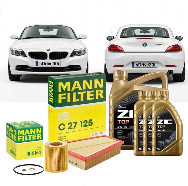 BMW Z4 sDrive 30i 09.05-11.08 Z4 sDrive 30i E89 N52B30A 가솔린 엔진오일세트 만필터+지크탑, 차량 정보 확인하였습니다.