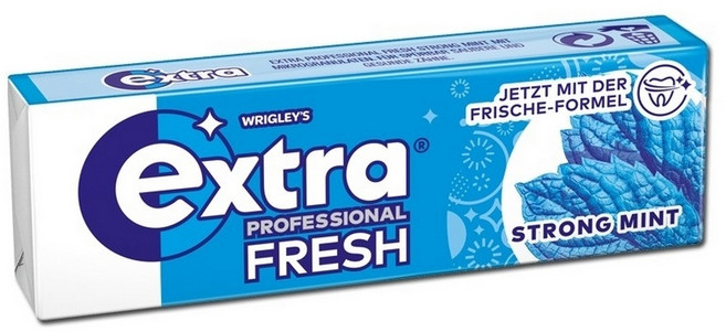 리글리 엑스트라 프레쉬 무설탕 껌 스트롱민트 10개입 14g 1개