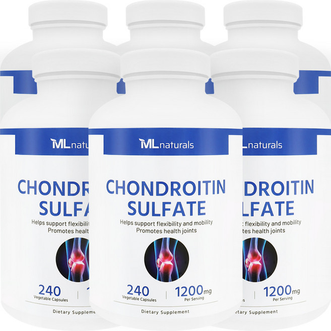 [미국번개배송] 착한명품 신제품 마이라이프 내추럴스 콘드로이친 황산 1200mg 240정 6병, 6개