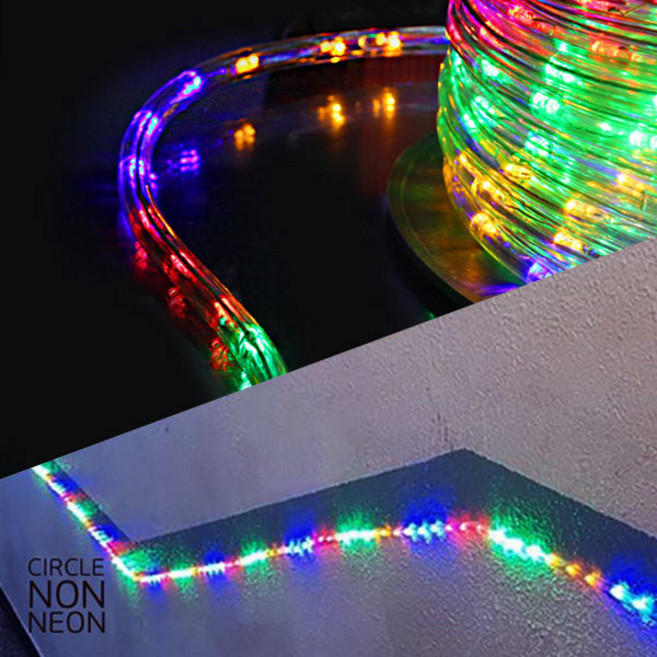 아리 LED 원형 논네온10M 단위/로프라이트 줄조명 줄네온 네온사인 크리마스트리램프, LED원형논네온10M_ 4색칼라