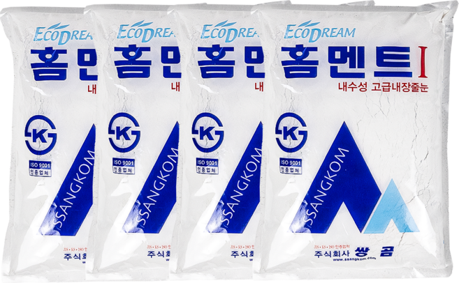 쌍곰 줄눈 시멘트 홈멘트 타일 인테리어 2kg 백색 방수제 향균제 흰색, 4개
