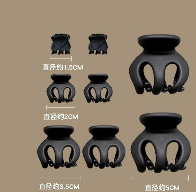 高馬尾抓夾固定神器 造型小髮夾 黑色小抓夾 後腦勺鯊魚夾