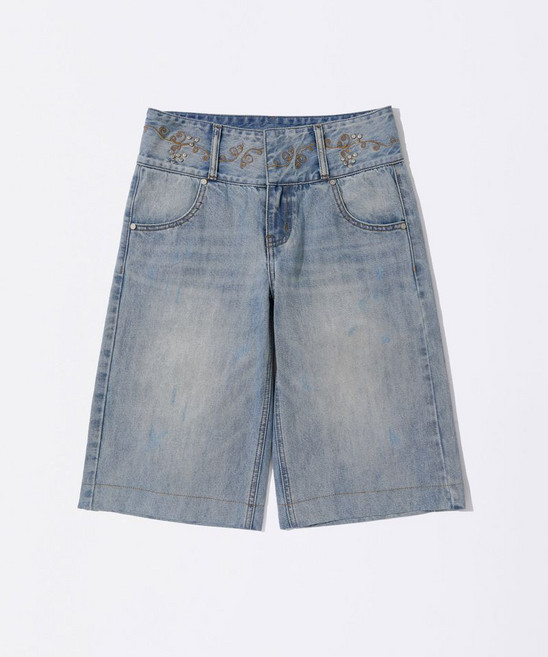 [국내정품] 스컬프터 Vine Half Denim Pants Ice Blue 113925