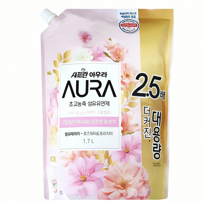 샤프란 아우라 윌유메리미 1.7L 리필 정제 방향 제 공기청정기 용품 향기 디 퓨저 습제