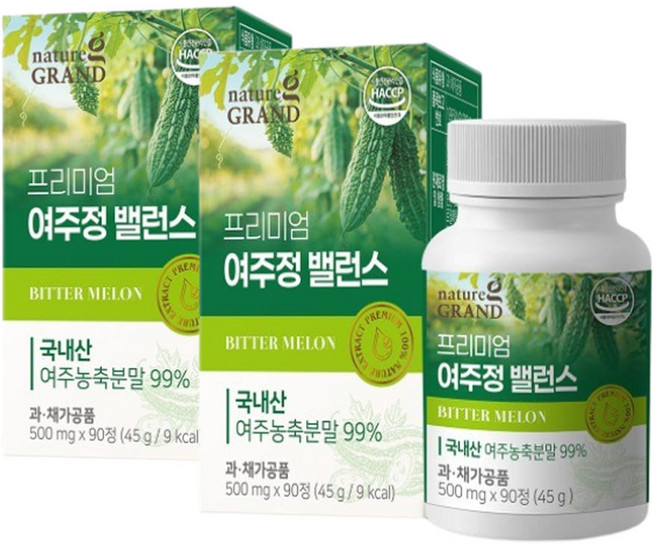 유기농 여주 정 모모르데신 식물성 P인슐린 카란틴 마그네슘 식이섬유 비타민C 국내산 여주농축분말 대용량 6개월분, 2개, 30정