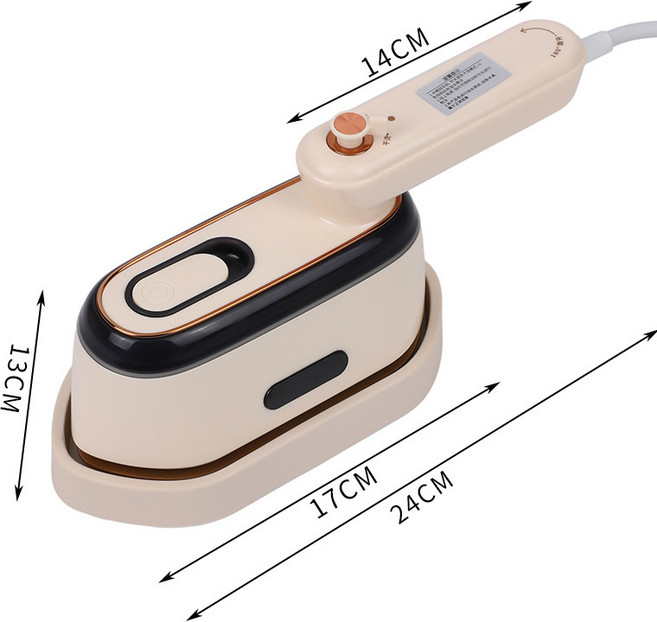 手持掛燙機乾溼兩用小型噴霧蒸汽電熨斗便攜式家用迷你便攜掛燙機, 602米白色手持掛燙機:美規插頭