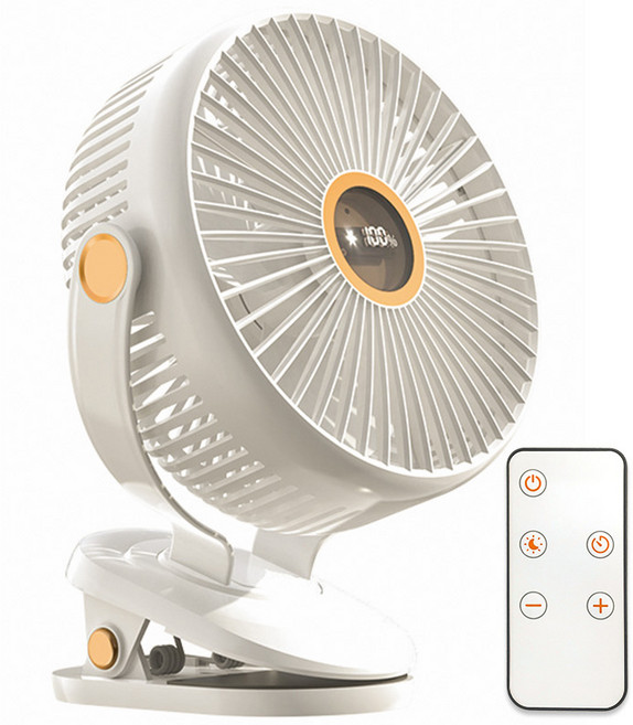 셀인스텍 무선 클립형 선풍기 LED 대용량 8인치 C타입 CLIP8000