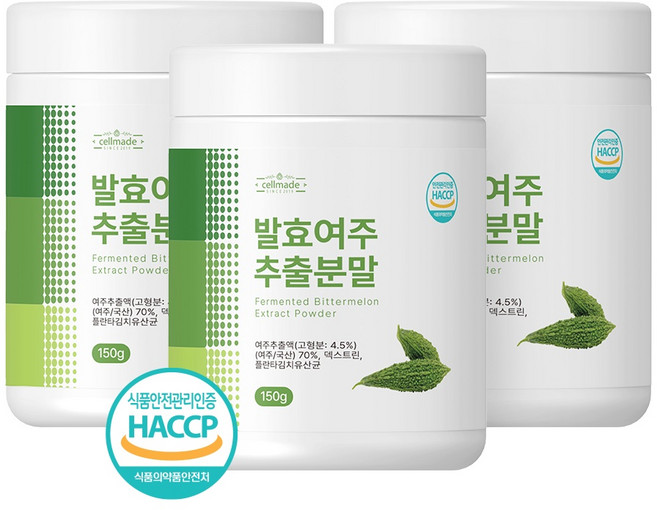 발효여주 분말 가루 국내산 HACCP 인증 유산균 발효여주추출분말 150g, 3개