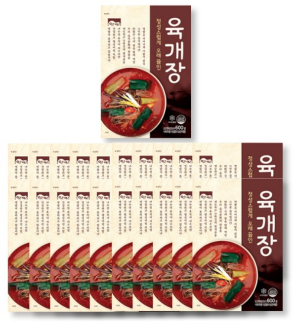 고향식품 옛맛 육개장 600g 세트, 20개