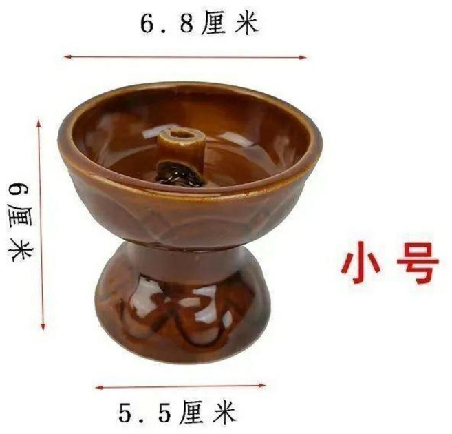 陶瓷復古油燈佛燈燭臺大號2個, 小號油燈, 1個