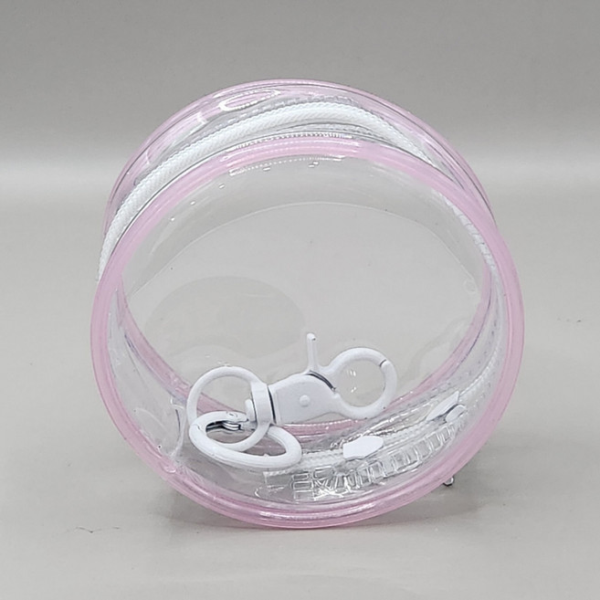 PVC 투명 인형 키링 말랑 파우치 미니, 1개, 핑크