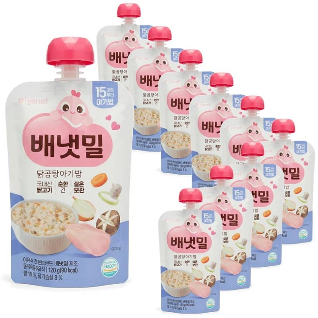 배냇밀 닭곰탕 아기밥, 120g, 6개, 닭고기 - 쿠팡