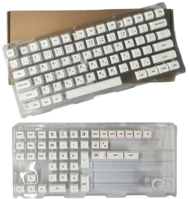 Keycaps 120keys 미니멀리스트 백인 영어 일본어 러시아어 키 캡 승화 XDA 키 캡을위한 61/87/104/108