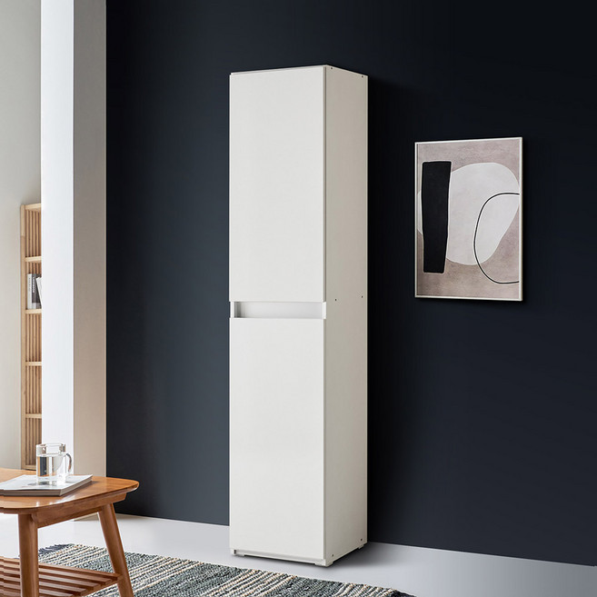 400 틈새수납장 W400xD400xH1800 틈새장 코너장 다용도수납장, 화이트