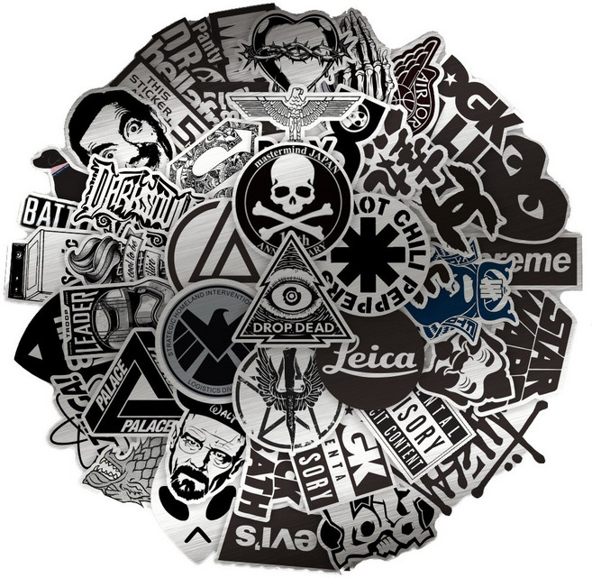 플레이그루 캐리어스티커 노트북 스트릿 스티커 105장, 1세트, 혼합색상