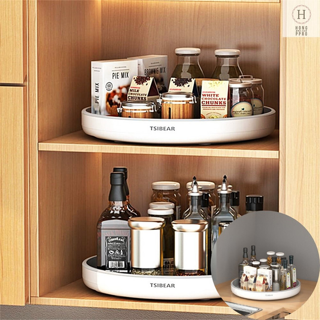 싱크대하부장 영양제정리 360도회전선반 양념통정리대 주방 하부장 코너 수납트레이, 옵션품절_1_02_JSDM2870