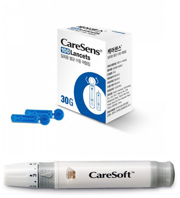 케어소프트 사혈기+사혈침100개, 1개, 1세트
