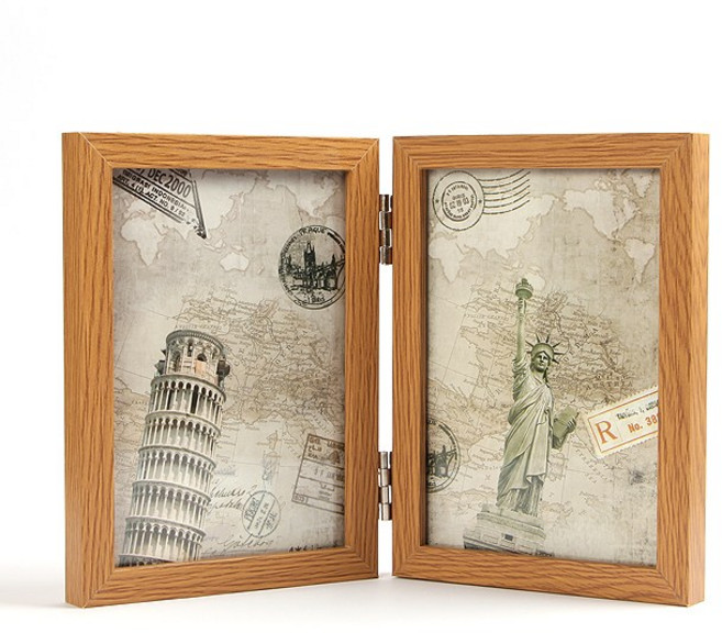 접이식 2단 양면 액자(4x6) 분할 스토리액자, 상세페이지 참조, 1개