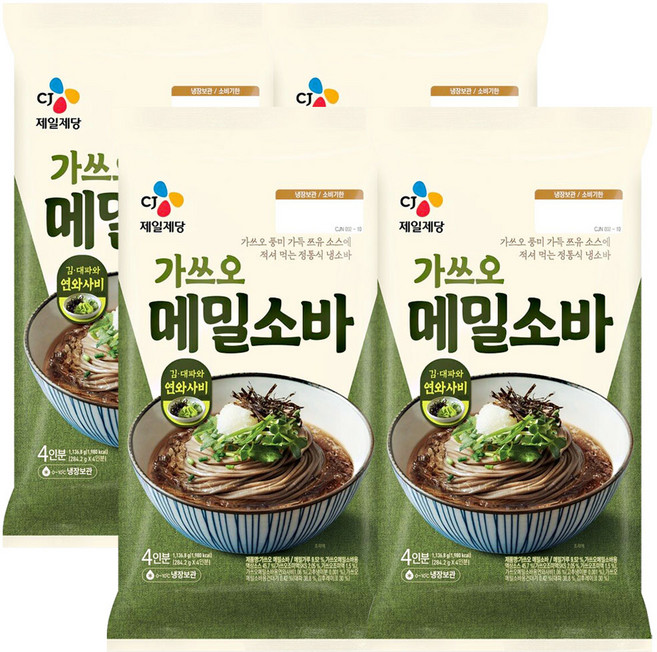 CJ 가쓰오메밀생면1136.8g[4인분], 4개