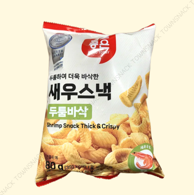 오늘좋은 새우스낵 두툼바삭, 5개, 80g