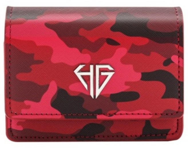 힙스타 골프 거리 측정기 케이스 카모 사피아노 가죽 벨트형 파우치, 레드카모 측정기케이스