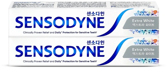 센소다인 엑스트라 화이트 치약, 120g, 2개 - 쿠팡
