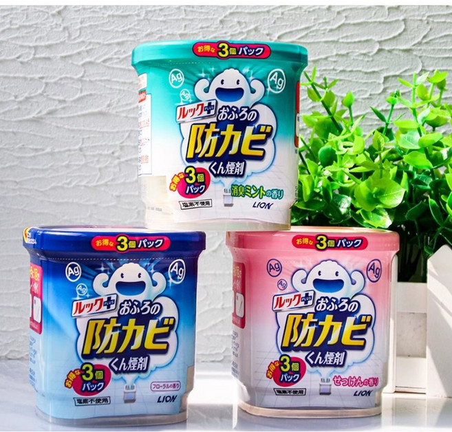 일본 Lion라이온 욕실/화장실 곰팡이청소 연기훈연청소 3종, 비누향, 1개, 5g