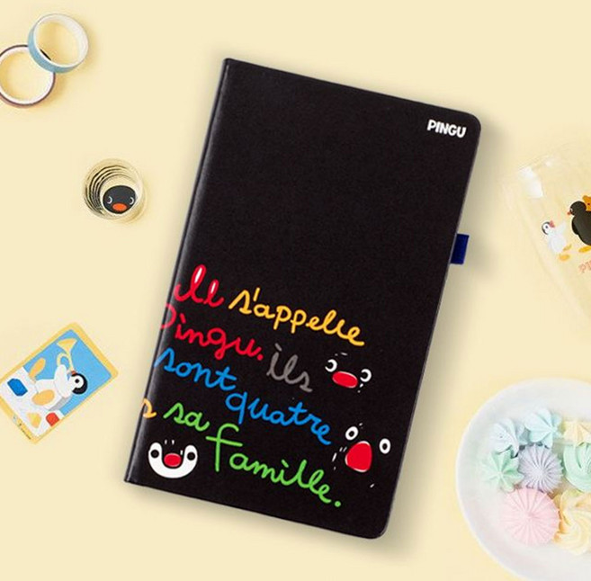 핑구 심플 위클리 다이어리 만년형, 1개, 블랙