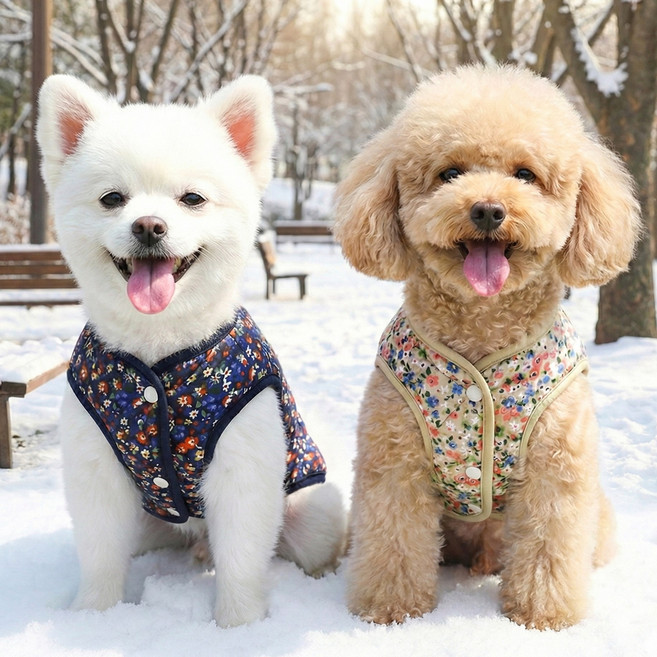강아지 김장 조끼 고양이 할매 할머니, 원조김장조끼 베이지, 1개