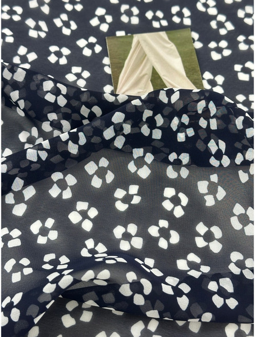 원단스토리 천원단 쉬폰원단 찰랑 시스루 대폭 블라우스 원피스원단 스커트 여름, 1개, 딥네이비