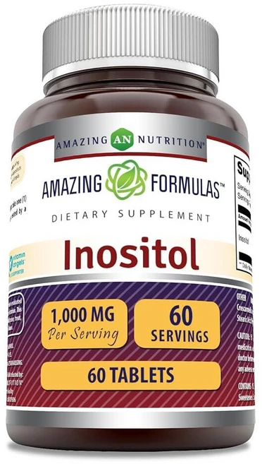 Amazing Formulas 이노시톨 1000mg 보충제 | 태블릿 | GMO 프리 | 글루텐 프리 | 미국 제조 (1팩 60개), Amazing Formulas 이노시톨 1000mg 보, 1개, 60정 - 쿠팡