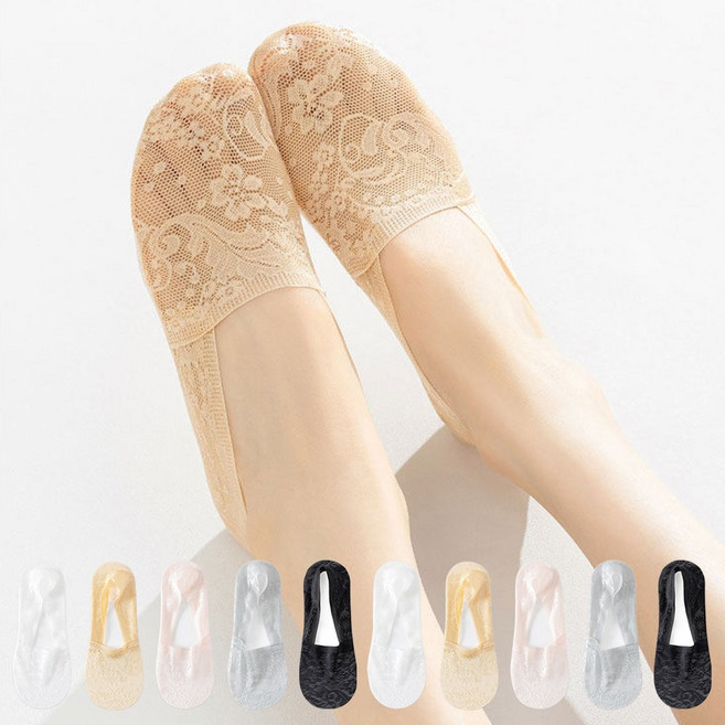 Amnesia cat 10족 여성 페이크삭스 여름 얇은 레이스 양말 세트